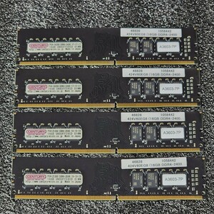 CENTURY MICRO DDR4-2400MHz 64GB (16GB×4枚キット) 動作確認済み デスクトップ用 PCメモリ 