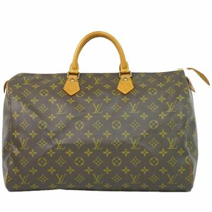 本物 ルイヴィトン LOUIS VUITTON LV 旧型 スピーディ 40 モノグラム ハンドバッグ ボストンバッグ 旅行鞄 ブラウン M41522