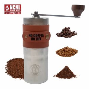 NCNL コーヒーミル 手動 手挽き ステンレス セラミック刃 段階粗さ 調整可能 水洗い可能 ソロキャンプ アウトドア キャンプ用品