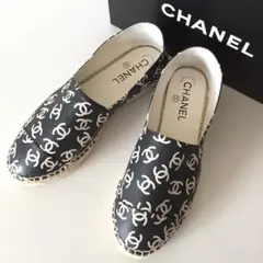 新品 CHANELエスパドリーユ サンダル スリッポン スニーカー 37