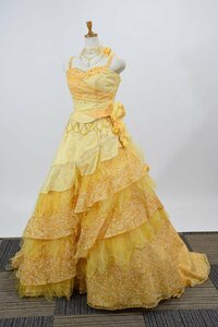 Sagarki 黄色 7-11T カラードレス ドレス 貸衣装 ブライダル 結婚式 披露宴 衣装 舞台発表 コスプレ 刺繍