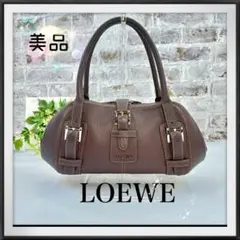 美品✨【LOEWE ロエベ】センダ　ハンドバッグ　シボ革　レザー　ブラウン　人気