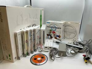 S4431◆ 【大量まとめセット】 任天堂 Nintendo Wii 本体 周辺機器 ソフト コントローラー ヌンチャク マリオカート WiiFit 等 通電確認済