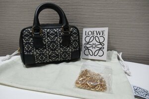 【美品】 LOEWE ロエベ アマソナ ナノ バッグ ミニバッグ チェーンバッグ ネイビー 2WAY 中古 ランクSA BRB・バッグ・財布