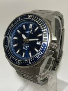 ★現状品★ セイコー SEIKO 7S25-00D0 プロスペックス ブラックサムライ ダイバーズ スキューバ チタン メンズ 自動巻 稼働品