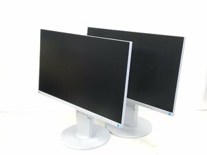 EIZO24型液晶モニター FlexScan EV2450 高さ調整 縦回転 使用時間：3886H 3900H　2018年製2019年製　2台セット（管:2F-M)）