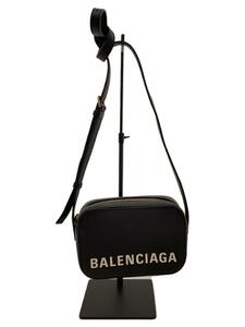 BALENCIAGA◆VILLE CAMERA BAG XS/558171/ショルダーバッグ/レザー/ブラック/プリント/