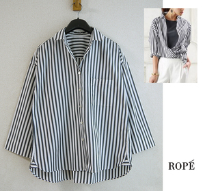 ★ロペ　ROPE　2WAYストライプシャツ♪カシュクールシャツ