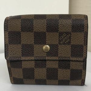 長期保管/現状品 Louis Vuitton N61652 ダミエ ポルトモネ ビエ カルトクレディ SP0013 三つ折り 財布 ルイヴィトン Wホック ウォレット