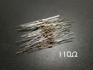 カーボン抵抗 110Ω 1/6Ｗ 誤差5% 100本セット