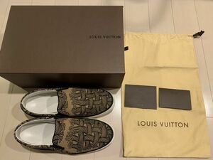 送料込 LOUIS VUITTON ルイヴィトン スニーカー スリッポン クリストファーネメス US7.5 日本サイズ約26-26.5cm