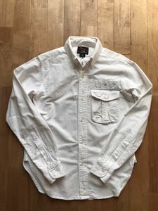 【希少】WOOLRICH WOOLEN MILLS ウールリッチ ウーレンミル ホワイトシャツ XS ENGINEERED GARMENTS 鈴木大器氏ディレクション NEPENTHES