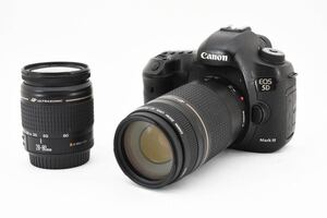 デジタル一眼レフカメラ Canon EOS 5D Mark III標準&望遠ダブルレンズセット/EF 28-80㎜1:3.5-5.6IV/EF75-300㎜1:4-5.6II☆1131000