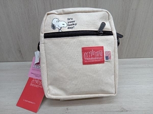 [ タグ付き ] Manhattan Portage マンハッタンポーテージ & PEANUTS　ショルダーバッグ　ポーチ　キャンバス地　ベージュ