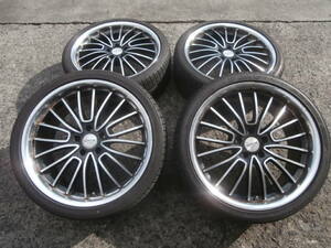 BADX Avanza R ブラック ポリッシュ アルミホイル 4本 セット 20X8.5J 5H 114.3PCD OFF+40 ハブ径 73㎜Φ 245/35R20