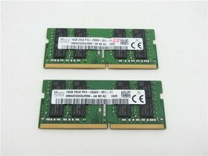 【動作品】　メモリ Skhynix 16GB 2Rx8 PC4-2666V-SE1-11 16GB×2枚 計：32GB 　送料無料