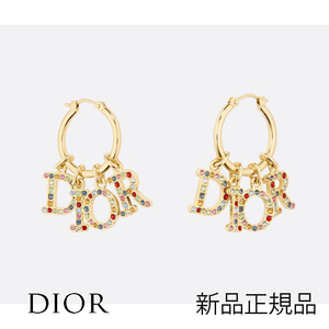 新品未使用 ディオール DIOR 30 レインボーピアス モンテーニュ CD ゴールド マルチカラー チャーム正規品 レディース ブランド