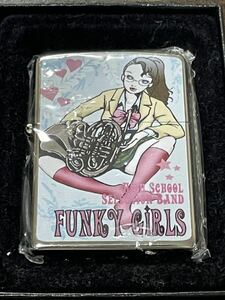 zippo ファンキー ガール FUNKY GIRLS 2007年製 セクシー ハイスクール HIGH SCHOOL SELECTION BAND ケース 保証書