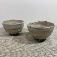 美品 希少 信楽焼 伊藤圭 茶碗2つセット