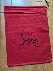 正規 Christian Louboutin クリスチャン ルブタン 付属品 シューズバッグ 保存袋 赤 サイズ 縦 38cm 横 29cm