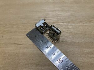 USB2.0 コネクタ2個セット　基盤取付　90度　補修　修理　　送料120円　DIY