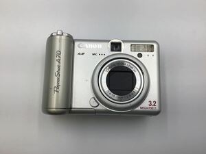 07332 【動作品】 Canon キャノン PowerShot A70 コンパクトデジタルカメラ 電池式 