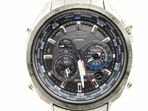 1円◆稼働◆ カシオ EQS-500 エディフィス グレー ソーラー メンズ 腕時計 Ｍ17506