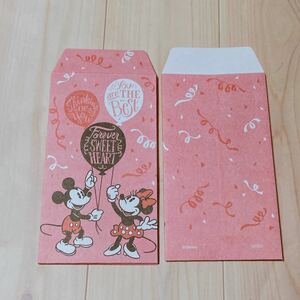 1446☆ ディズニー ミッキーマウス ミニーマウス お年玉袋 ポチ袋 ミニ封筒 3枚 梱包袋 和紙風