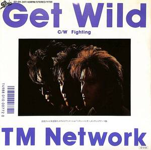 C00201315/EP/TMネットワーク(宇都宮隆・小室哲哉・木根尚登)「シティーハンター EDテーマ Get Wild / Fighting (1987年・07-5H-347・サ