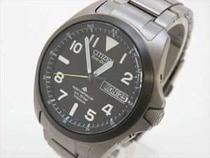 ◆◇CITIZEN シチズン PROMASTER プロマスター エコドライブ ソーラー電波 チタン H100-S074304 稼働品 箱付◇◆