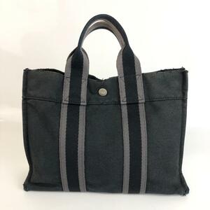 HERMES エルメス フールトゥPM キャンバス トートバッグ ブラック バッグ 鞄 かばん レディース 送料無料 おしゃれ