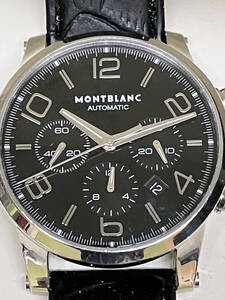 【JV-7175】【1円〜】 MONTBLANC モンブラン 腕時計 メンズ 自動巻き 7260 黒文字盤 現状稼働品 動作未確認