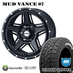 4本セット MUDVANCE07 17x8.0J 6/139.7 +20 FMB MONSTA TERRAIN GRIPPER A/T 285/70R17 ホワイトレター FJクルーザー