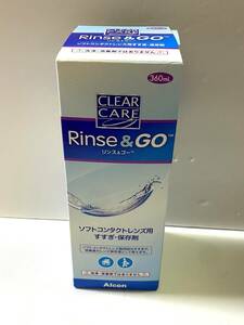 新品 未開封 ALCON CLEAR CARE RINSE&GO 日本アルコン クリアケア リンス＆ゴー ソフトコントタクトレンズ用 すすぎ 保存剤 360ml/RS