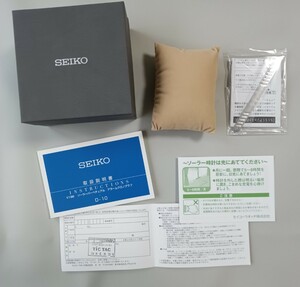 SEIKO スピリット 腕時計の純正ボックスと V198用のトリセツ 説明書 購入証明のみ保証書