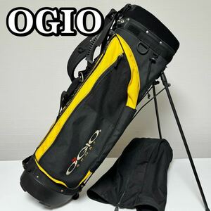 【貴重】OGIO オジオ スタンドキャディバッグ スタンド式 口枠4分割 軽量小型 2.7kg キャディーバッグ ゴルフバッグ イエロー REACTOR PLUS