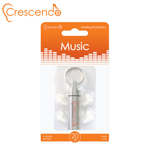 【未使用品】Crescendo(クレシェンド) / Music (ライブ用) イヤープロテクター(高性能耳栓)/遮音レベル:約19dB