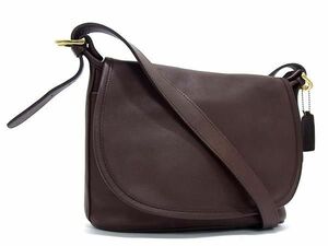 1円 ■美品■ COACH コーチ 4150 オールドコーチ ヴィンテージ ドミニカ製 レザー ショルダーバッグ 斜め掛け ブラウン系 BI2074