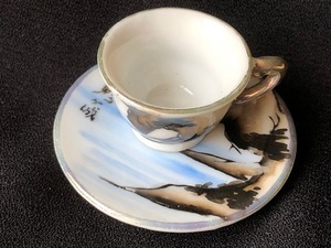 ミニチュア　陶器　可愛い　ティーカップ　コーヒーカップ　天然記念物　日本百景　鬼ケ城　風景　土産　小さい　飾り　置物　古い　昭和