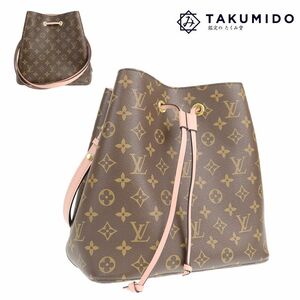 ルイヴィトン LOUIS VUITTON ショルダーバッグ ネオノエ M44022 モノグラム ライン ローズプードル レザー 中古AB 276901