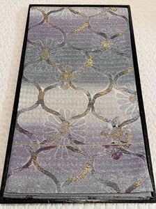 逸品 帯 金銀 紫水色系 袋帯 正絹 伝統織物 希少品 着物