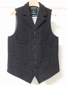 Nigel Cabourn AUTHENTIC ナイジェルケーボン 英国製 MALLORY VEST マロリー ベスト48 Harris Tweed ハリスツイード