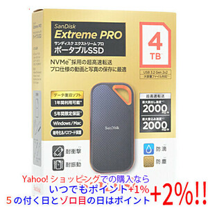 SANDISK ポータブルSSD エクストリーム プロ SDSSDE81-4T00-J25 4TB [管理:1000022928]