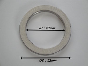 トヨタ系　エキゾーストパイプ　ガスケット　40mm　▽Jntj *