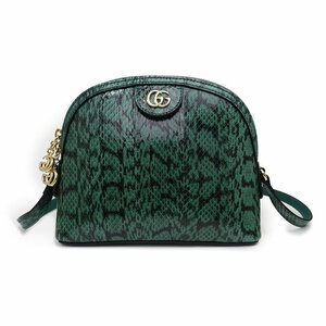 （新品・未使用品）グッチ GUCCI パイソン エメラルド スネークレザーオフィディア スモール ショルダーバッグ 斜め掛 グリーン 緑 499621