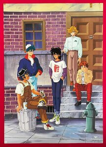 B2サイズ アニメポスター 鎧伝サムライトルーパー 一般店頭販売用 animetopia 1989年08月 当時モノ 希少　B6558