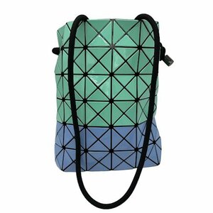 KS USED BAOBAO バオバオ ISSEY MIYAKE イッセイミヤケ バイカラー バッグ 巾着 ２way ブルー グレー ショルダー ポシェット クロスボディ