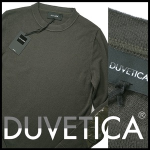 新品9.7万【 デュベティカ DUVETICA 】伊製/極上の贅沢素材/100％カシミアプルオーバークルーネックニット/BAUGLIR/46/S-M相当/MUGO/B346