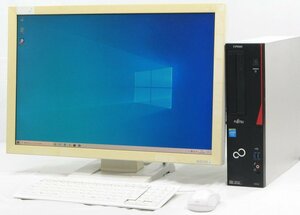 富士通 ESPRIMO D583/K FMVD12011 ■ 24インチ 液晶セット ■ Celeron-G1840/DVDROM/省スペース/Windows10 デスクトップ