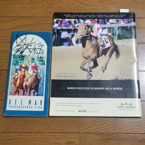 競馬 ジョッキー 騎手 武豊 直筆サイン入り プログラム 2点 (検)September07.2000 2011年 第29回BCターフG1ブリーダーズカップ JRA